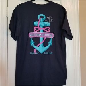 Southern attitude T-shirt, anchor, size large